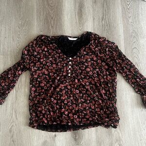 Lucky Brand Floral Top Boho